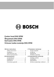 Manual Bosch DHU30SFSK Cooker Hood