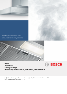 Priročnik Bosch DHU645D Kuhinjska napa