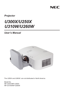 Manual NEC U260W Projector