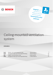 Brugsanvisning Bosch DRR18BS25 Emhætte