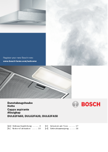 Mode d’emploi Bosch DUL62FA20 Hotte aspirante