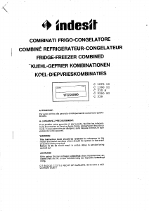 Handleiding Indesit C 310 M Koel-vries combinatie