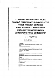 Handleiding Indesit CS 2501 Koel-vries combinatie