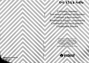 Handleiding Indesit GC 2322 WEU Koel-vries combinatie