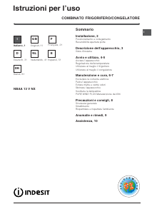 Manual Indesit NBAA 13 V NX Fridge-Freezer