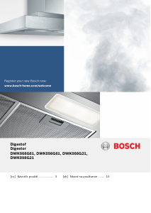 Návod Bosch DWK068G21 Digestor