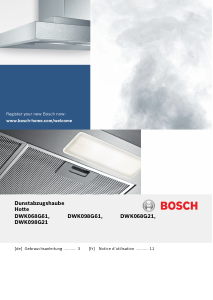 Mode d’emploi Bosch DWK068G21 Hotte aspirante