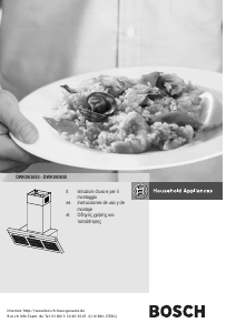 Manuale Bosch DWK093650 Cappa da cucina