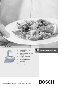 Manuale Bosch DWK096750 Cappa da cucina