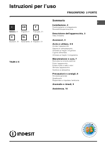 Manual de uso Indesit TAAN 2 X Frigorífico combinado