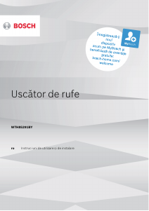 Manual Bosch WTH85291BY Uscător