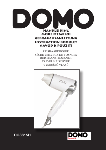 Manual Domo DO8815H Hair Dryer