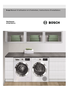 Mode d’emploi Bosch WTW87NH1UC Sèche-linge