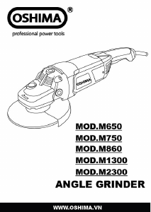 Manual Oshima M650 Angle Grinder