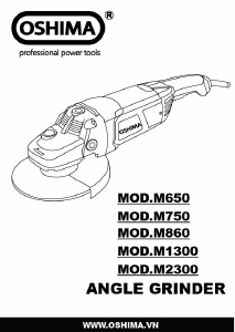 Manual Oshima M1300 Angle Grinder