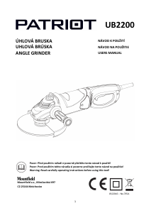 Manual Patriot UB2200 Angle Grinder