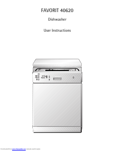 Manual AEG FAVORIT 40620 Dishwasher