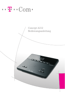 Bedienungsanleitung Telekom Concept A212 Anrufbeantworter