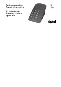 Manual Tiptel 203 Answering Machine