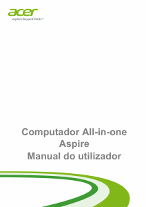 Manual Acer Aspire C22-320 Computador de secretária