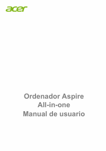 Manual de uso Acer Aspire C22-820 Computadora de escritorio