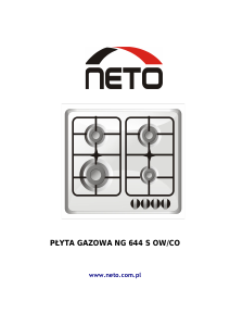 Instrukcja Neto NG 644 S CO Płyta do zabudowy