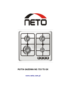 Instrukcja Neto NG 753 TS GX Płyta do zabudowy