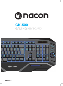 Manual Nacon GK-500 Keyboard