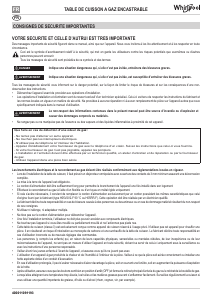 Mode d’emploi Whirlpool AKT 4000/MR Table de cuisson