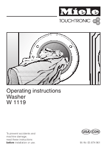 Manual Miele W 1119 Washing Machine