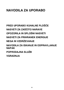 Priročnik Whirlpool AKM 521/IX/01 Grelna plošča