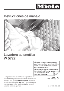 Manual de uso Miele W 5722 Lavadora