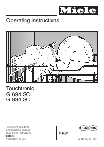 Handleiding Miele G 894 SC Vaatwasser