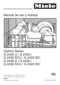 Manual de uso Miele G 2420 i Lavavajillas