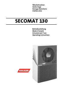 Manuale Krüger Secomat 130 Asciugatrice