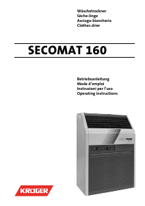 Mode d’emploi Krüger Secomat 160 Sèche-linge