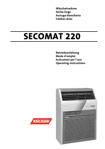 Manuale Krüger Secomat 220 Asciugatrice