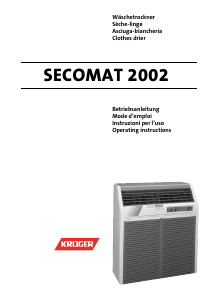 Manual Krüger Secomat 2002 Dryer