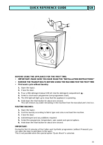 Manual Whirlpool AWM 327/3 Washing Machine