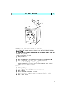 Manual de uso Whirlpool AWM 215/3 Lavadora
