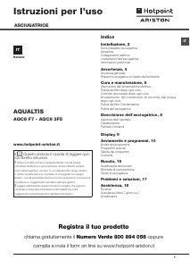 Manuale Hotpoint-Ariston AQC8 3F5 Aqualtis Asciugatrice