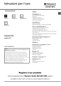 Manuale Hotpoint-Ariston AQC9 2F7 Aqualtis Asciugatrice