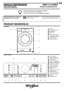 Bruksanvisning Whirlpool AWG 1112 S/PRO Vaskemaskin