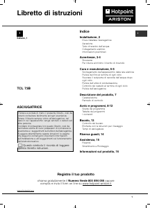 Manuale Hotpoint-Ariston TCL 73B Asciugatrice