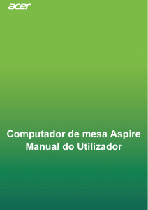 Manual Acer Aspire TC-865 Computador de secretária