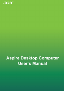 Kullanım kılavuzu Acer Aspire TC-895 Masaüstü bilgisayar