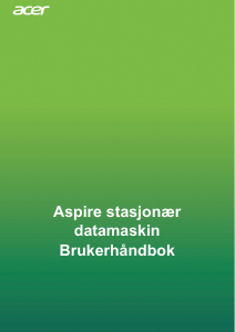 Bruksanvisning Acer Aspire XC-865 Datamaskin