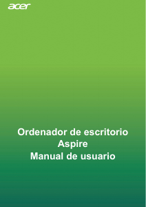 Manual de uso Acer Aspire XC-886 Computadora de escritorio