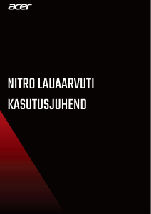 Kasutusjuhend Acer Nitro GX50-600 Lauaarvuti