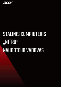 Vadovas Acer Nitro N50-100 Stalinis kompiuteris